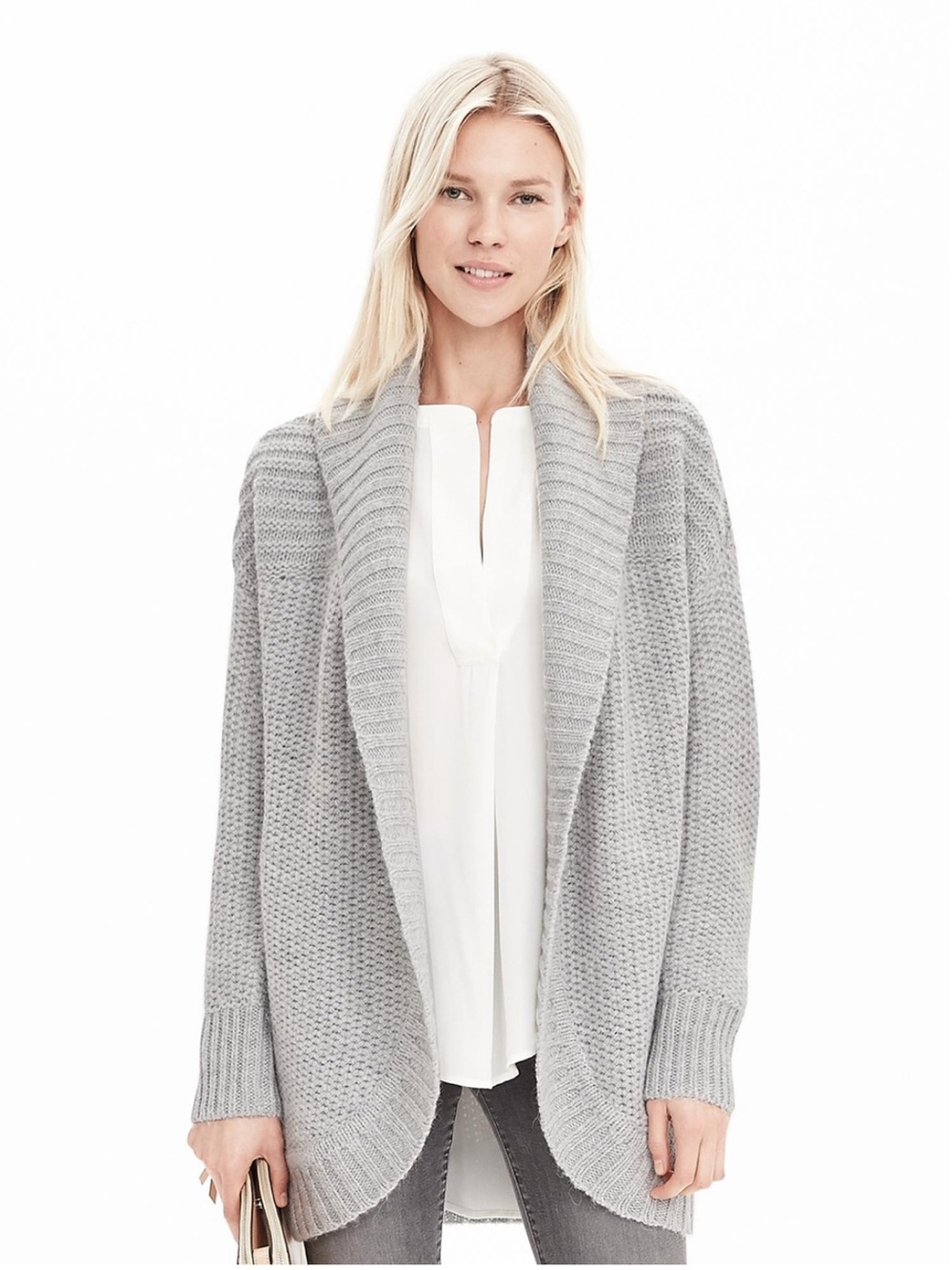 Banana Republic Sweater XS Cardigan Gray